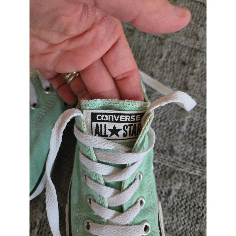 CONVERSE Chuck Taylor All Star Low Top Mint Green Kids Sneakers SIZE 12